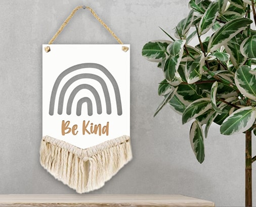 BE KIND HANGING SIGN