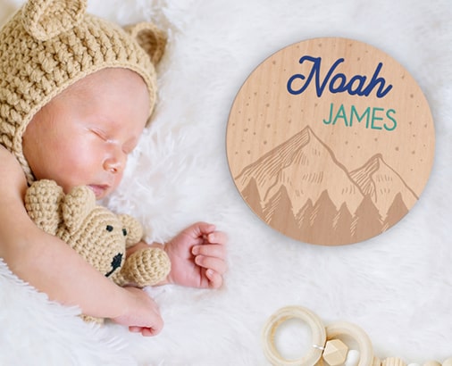MOUNTAIN BABY NAME SIGN
