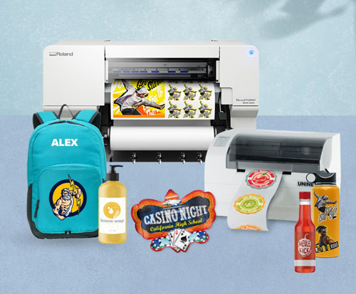 print and cut machines with products