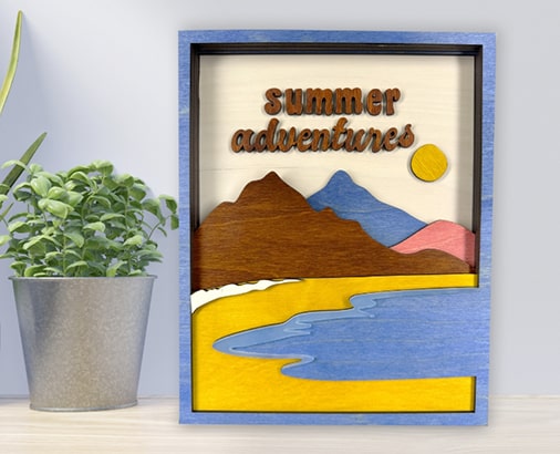 SUMMER ADVENTURE LAYERED SIGN